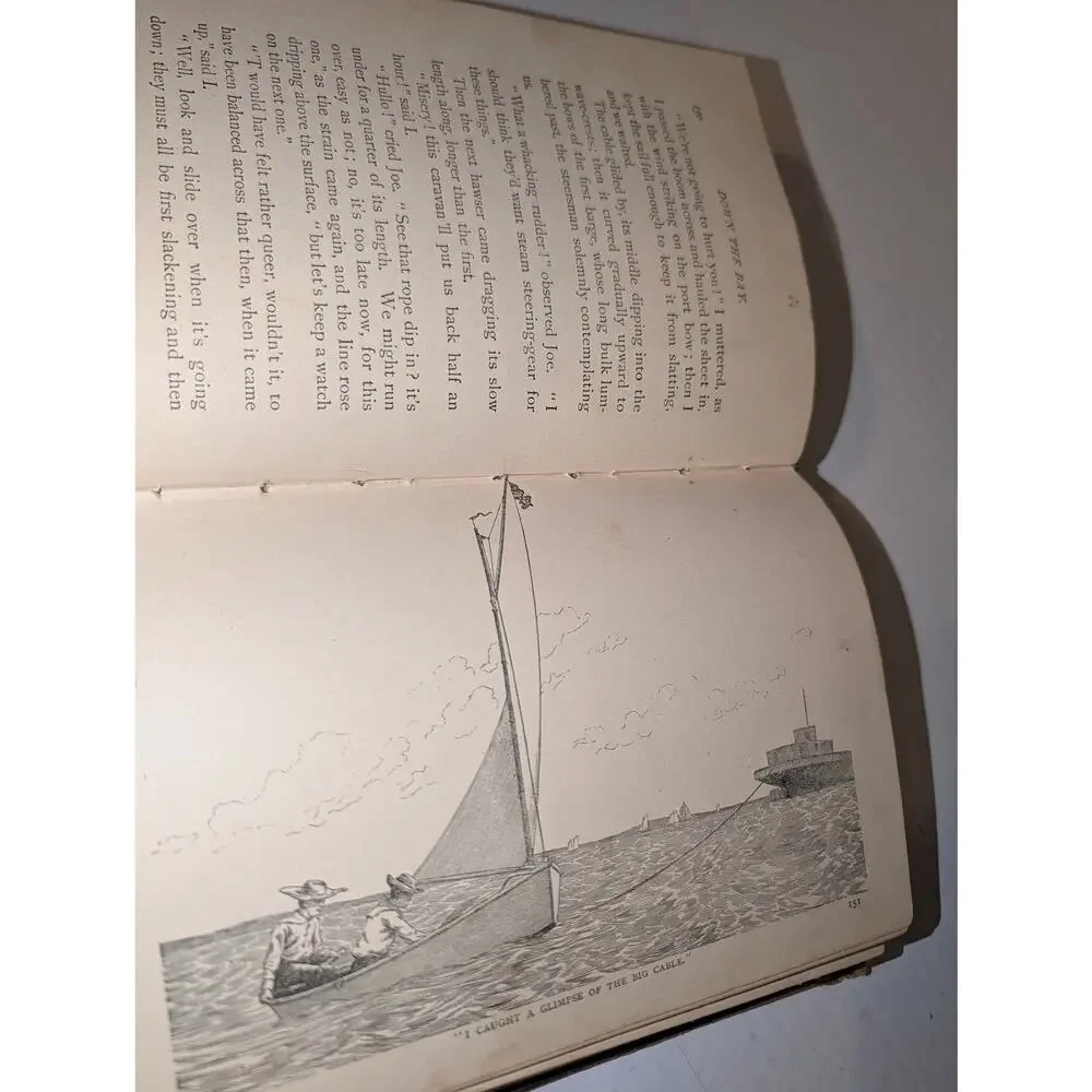 Antique 1890 Down the Bay Joe and I on Salt Water Belford Clarke HC Book
